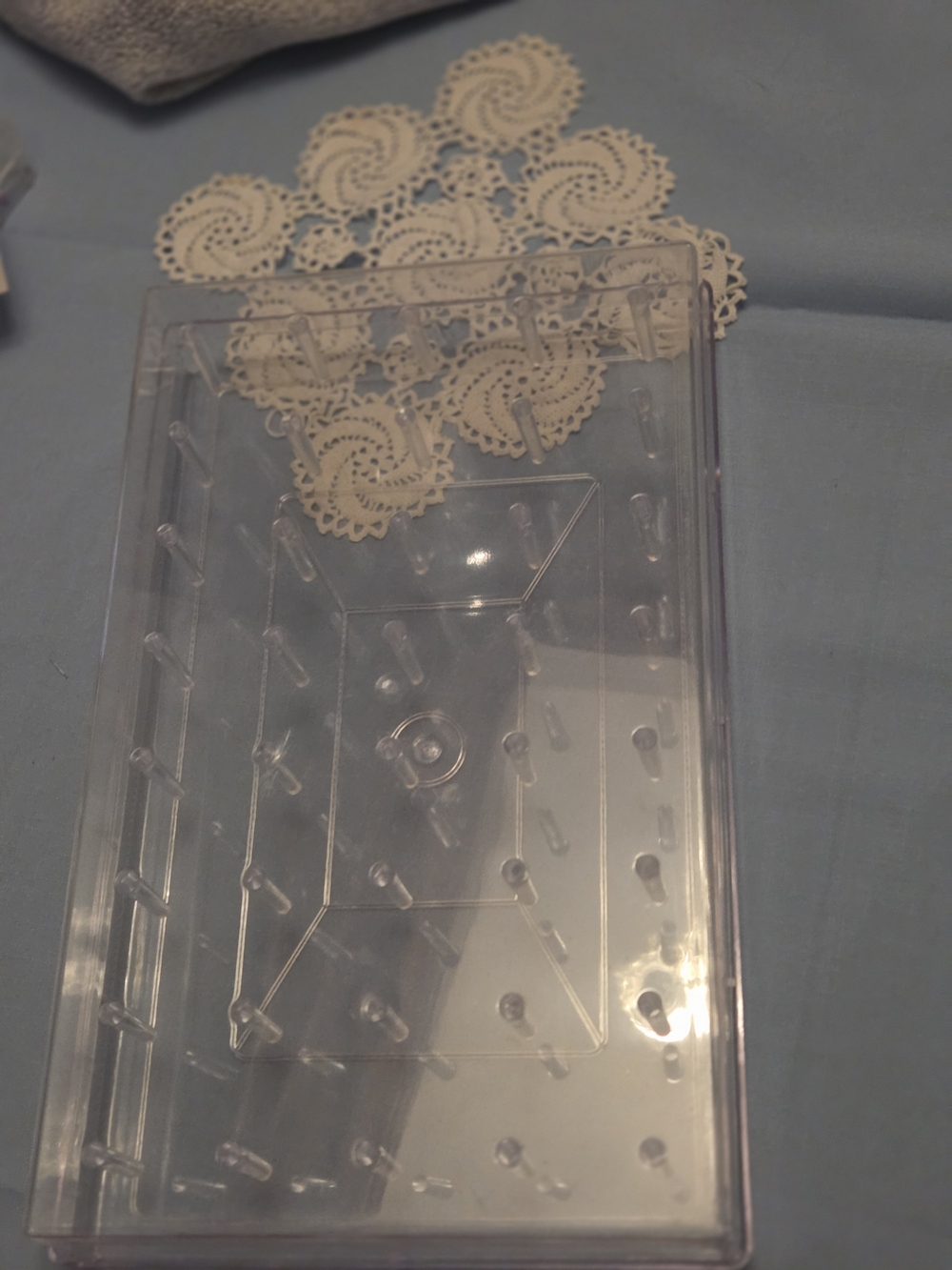 Clear Plastic Thread Spools Organizer - Transparent